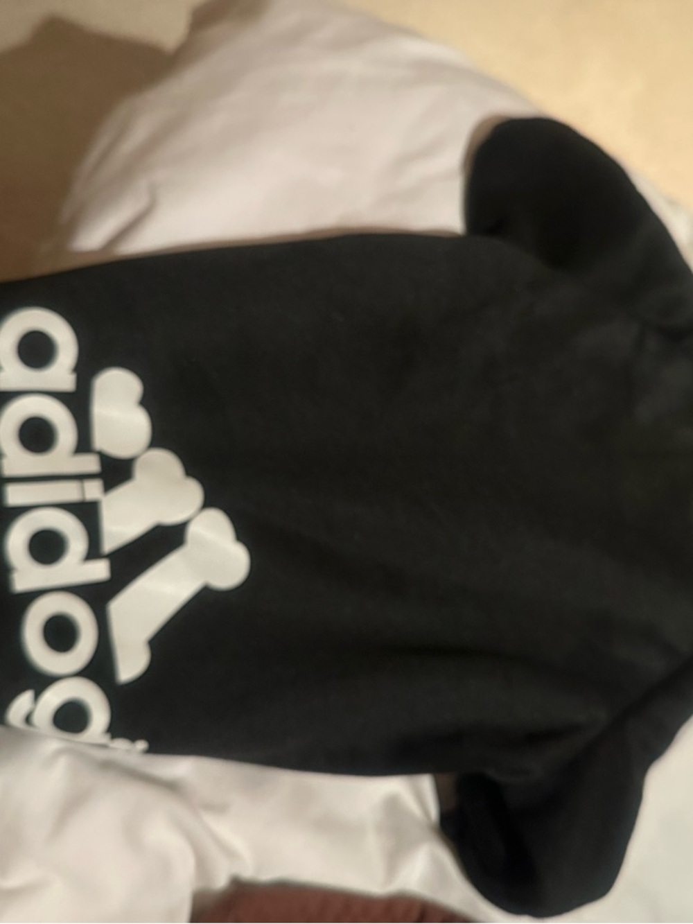 adidas Black Hoodie with White Trefoil Logo adidog